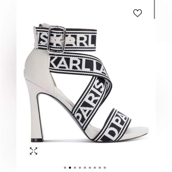 Karl Lagerfeld Carlin- Strappy Sandal Soft White Size 9 - Picture 2 of 8